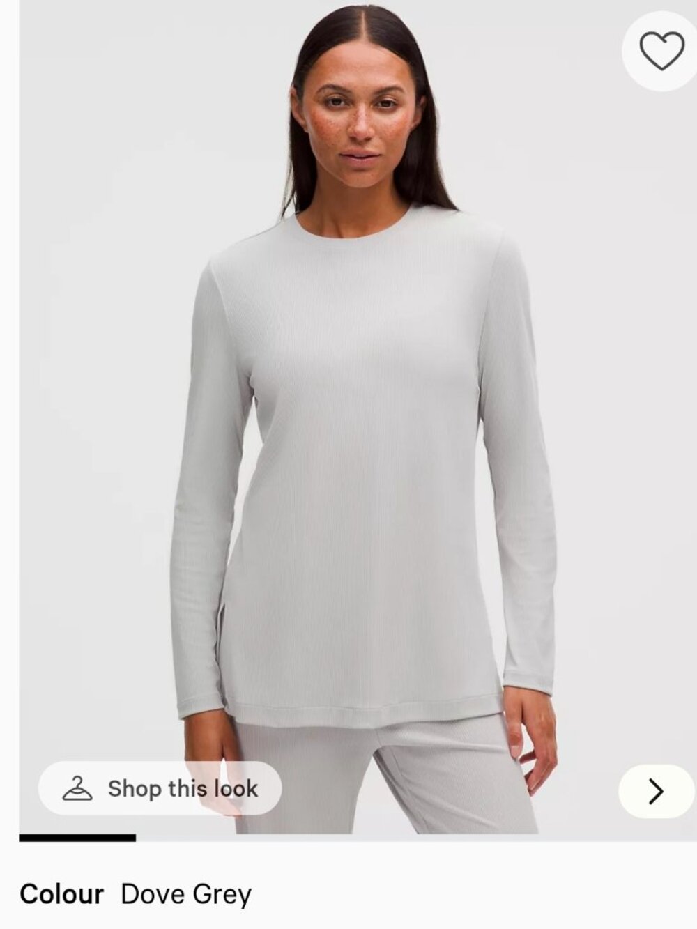 Lululemon Ribbed Drapey Softstreme Long Sleeved Tunic Shirt